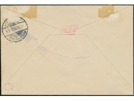 "SCHLOCK&nbsp;*** 28.9.18", klar auf R-Brief mit Germania 50 Pfennig mit verschiedenen Zensur-Stempeln nach&nbsp;Philippstal 