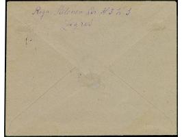 Germania 15 Pfennig, mit Stempel "RIGA 14.1.18" auf Brief an die Friedenssektion No. 2 beim Rat der Schützendeputierten mit d