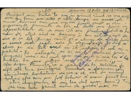 1917, Ganzsachenkarte 10 Bani, mit L1 "Kriegsgefangenensendung" an ein Lager in Bayern, nachgesandt mit Klebezettel "Zurück..