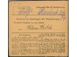 1920, Hüttenwerke 5 Mark orange, zwei Einzelwerte, sauber mit Stempel "EMMAGRUBE 18.4.21" auf Paketkarte nach Berlin, obere M