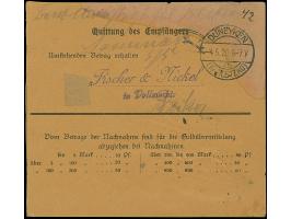 1920, Aufdruckausgabe 10 Pfennig, senkrechtes Paar und zwei Einzelwerte, sauber mit Stempel “MARGGRABOWA -4.5.20” auf Postanw
