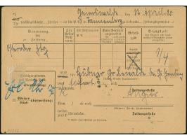 1920, Aufdruckausgabe 1 Mark, sauber mit Stempel “GEIERSWALDE 13.4.20” auf Zeitungsüberweisung nach Osterrode mit Ankunftsste