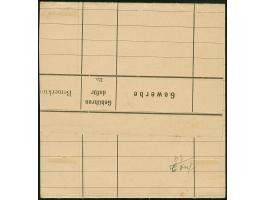 1915, “Rp (2½) H Frei lt. Einn. Nachw. in Daressalam”, violetter L4 klar auf Drucksachen-Streifband von “DARESSALAM (DOA) c 8