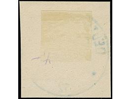 “DSP BOMBAY-LINIE *a 1.3.12” (D. König) klar auf Kaiseryacht 15 H. mit Wasserzeichen auf Briefstück in einwandfreier Erhaltun