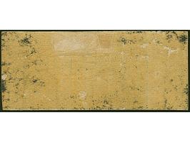 1852, 1/2 Sch. schwarz im waagerechten Paar, voll- bis breitrandig, links mit breitem Bogenrand und Reihenzähler “6”, ungebra