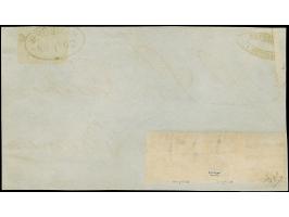 1 Sch. braun im waagerechten Dreierstreifen, voll- bis breitrandig und farbfrisch, mit jeweils sauber aufgesetztem Strichstem