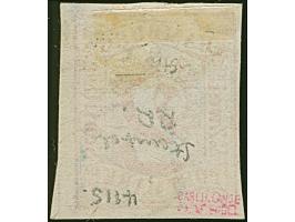 2 Sch. rot, voll-bist breitrandig, entwertet durch blauen EKr. “RITZEBÜTTEL”. Mit dem Ort Stempel als Entwertung ist bisher k