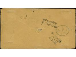 2 Sch. rot im senkrechten Paar, voll- bis breitrandig und farbfrisch, mit sauber aufgesetzten Strichstempeln und nebengesetzt