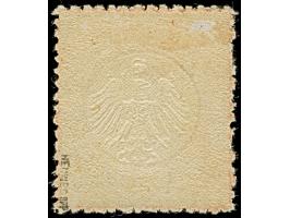 ½ Gr. orangerot, farbfrisch, sehr gut und erhaben geprägt und in sehr guter, durchstichartiger rauer Zähnung, ungebraucht und