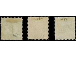 “300”, der Thurn &amp; Taxis-Nummernstempel auf gezähnter Ausgabe 1⁄2 Sch. schwarz, 2Sch. rot und 3 Sch. ultramarin&nbsp;&nbs