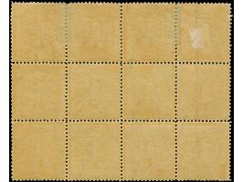 1 Sch. braun im waagerechten 12er-Block, farbfrisch und gut gezähnt, ungebrauchtmit Originalgummi, teilweise postfrisch. Eine