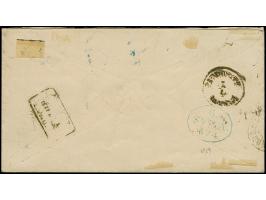 1 Sch. braun im waagerechten 4er-Streifen, farbfrisch und gut gezähnt, mit sauberaufgesetztem Strichstempel und nebengesetzte