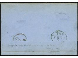 1⁄2 Sch. schwarz und 1 Sch. braun, farbfrisch und gut gezähnt, mit sauber aufgesetztem Strichstempel und nebengesetztem Ovals