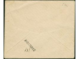 1918, Germania 15 Pfennig mit Aufdruck “Na Skarb Narodowy”, zwei Einzelwerte mit Notstempel “Wloclawek” auf R-Brief nach Zawi