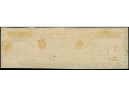 1¼ Sch. graupurpur im waagerechten Viererstreifen, mit EKr. “St.P.A.HAMBURG 4 8” auf kleinen Briefstück. Eine recht seltene E