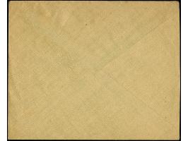 “ELVA LIFL.”, provisional violet straight-line cancel on Flower Design 5 kopek reddish-orange, vertical-strip of three on cov