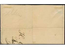 1 Sch. braun und 3 Sch. ultramarinblau, mit blauem Strichstempel und nebengesetztem EKr. “HAMBURG BAHNHOF 17 12 67” auf Brief