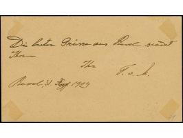 1924, Airmail 15 marka, imperforated, tied by cds. "TALLIN 31 VII 24" to postal stationary 9 marka with airmail to Danzig, ve