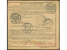 1930, Kroon-Surcharge 2 kroon, &nbsp;with additional franking, tied by cds. "TALLINN 13.VII.31" to parcel card to Czechoslova