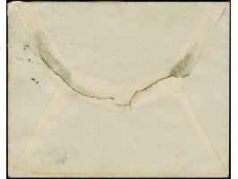 “15. ЯНВ. 1919”, violet straight-line on three single values, Ear of corn 5 kap red on cover to Salden, with censor marks tyi