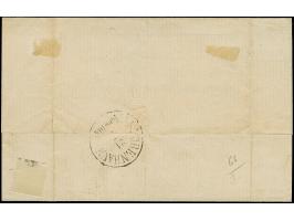 2½ &nbsp;Sch. dunkelolivgrün mit auf- und nebengesetztem blauem DKr. “HAMBURG ST.P. 20/7 67” auf Briefhülle nach Kopenhagen.&