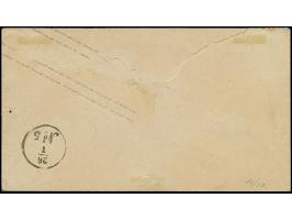 Umschlag ½ Sch. mit Zufrankatur 1 Sch. braun, mit blauem DKr. "HAMBURG ST. P. 26/7 67"nach Lübeck. Rückseitig rauh geöffnet (