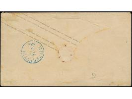 Umschlag ½ Sch. mit Zufrankatur ½ Sch. schwarz und 1 Sch. braun, mit blauem DKr. "HAMBURG ST. P. 22/6 66"nach Cuxhaven, mit A