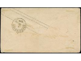 Umschlag ½ Sch. mit Zufrankatur von 2 Einzelwerten 1 Sch. braun, mit blauem DKr. "HAMBURG ST. P. 25/12 67" nach Kopenhagen, m