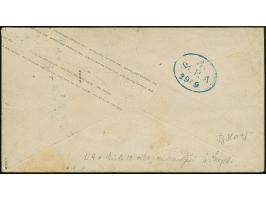 Umschlag 2 Sch. mit Zufrankatur ½ Sch., mit blauem Strichstempel und nebengesetztem Mecklenburger DKr. "HAMBURG 29/9" nach Pa