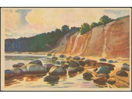 BARFRANKATUR: 1941, "MAKSTUD", blauer L1 mit handschriftlich nebengesetztem “40 kop” auf Postkarte mit nebengesetztem Aufgabe