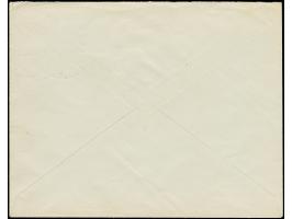 1941, Freimarke 5 Kopeken rot, zwei Werte und 10 Kopeken blau, sauber mit Stempel "RITUPE-RIGA P.V. No. 8 20 VIII 41" auf Fir