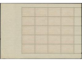 1915, Kriegsdruck 1 M. mit 25:17 Zähnungslöchern im kpl. Bogen mit ca. 6 breitem rechten Rand. Der Bogen ist ohne Gummierung 