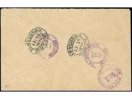 1931, Tuberculosis care 25 santimi, block of six from the upper left sheet corner, tied by cds. “RIGA 4 11 31” to registered 