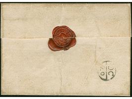 1673, folded envelope with bishop mark “OC/20” (type I) in black on reverse, addressed to Edward Clarke, Chipley near Taunton