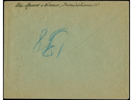 1919, Sun design 3-5 kopek, with additional franking, including un-overprinted 25 kopek, all tied by cds. "JELGAWA 14 10 19" 