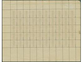 1916, Bestellgeldmarken 3-10 Kopeken mit Aufdruck, je im kompletten Schalterbogen mit allen Rändern, jede Marke mit Datums-L1