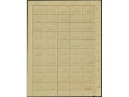 1920, Germania 2,50M. bräunlichlila im kompletten Bogen zu 50 Werten, mit Ur-HAN “H 4891.20” und Aufdruck-HAN “H 4079.20”, po