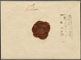 St. Petersburg City Post: 1848/68, envelope 5(+1) k. blue, size 121x88, used locally with clear city post arrival mark of 23.