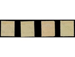 "D.O.A.", Schrägaufdruck in schwarz bzw. blau auf 3 P.-25 P., ungummiert, meist etwas fehlerhaft, 10 P. einwandfrei. Mit dies