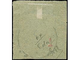 "KISAKI 10/11 95" glasklar und gerade abgeschlagen auf 5 P. auf Briefstück. Tadellos. Ein besonders schönes Stück dieser Stem