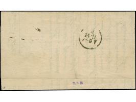 1872, kleiner Schild ¼ Gr. grauviolett in Mischfrankatur mit großer Schild ½ Gr. orange mit Stempel “KAISERL.DEUTSCH. P.A. CO