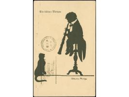 1929, 1. Amerikafahrt, Rückfahrt Lakehurst-Friedrichshafen, Karte mit Sondermarke 2 M. mit Bordpoststempel vom 10.8. und rück