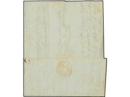 1819, letter sheet from Messina to Palermo, endorsed "con Staffettiglia" and taxed upon arrival with "8" Grana; adjacent cont