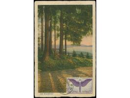 Schweiz: 1929, Weltrundfahrt, Etappe Friedrichshafen - Los Angeles, Karte mit beidseitiger Frankatur von “HORN 12.VIII.29” mi