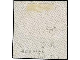 2 M. dunkelrotkarmin, farbfrisch und gut gezähnt mit zentrisch klarem "ZANZIBAR 9/II 90" auf Leinen-Briefstück. Ein besonders