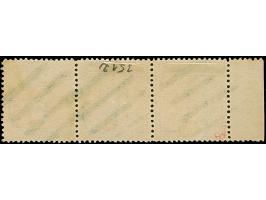 2 Sch. orangerot im waagerechten 3er Streifen, links mit Bogenrand mit Reihenzähler "3", farbfrisch und gut gezähnt, sauber e