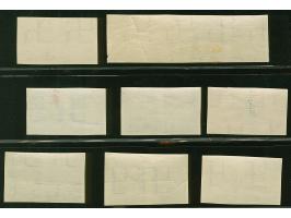 1940, Coat of arms, archival proofs, 1-3, 7-30 santimi and 50 santimi and 1 l., each as imperforated, horizontal proof, mint 