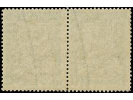 1925, Tercentenary of Liepaja 50 santimi perforated, horizontal pair, the left stamp from position 19 with plate flaw “PAPDOŠ