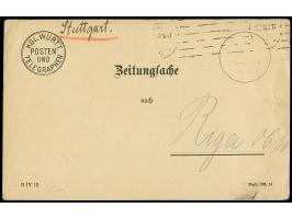 Deutsches Reich Germania 10 Pfennig. lebhaftrotkarmin, mit violettem L1 „Nachlieferung 10 Pfg.“ rückseitig auf Zeitungssache 