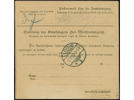 1920, 2 Mark schwarzblau, senkrechtes Paar mit Federzug und Aufgabestempel “SCHÖNEBERG (WEICHSEL) -1.11.20” als Mehrfachfrank